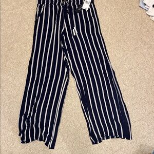 La Blanca Dark Blue and White Striped cover up pants